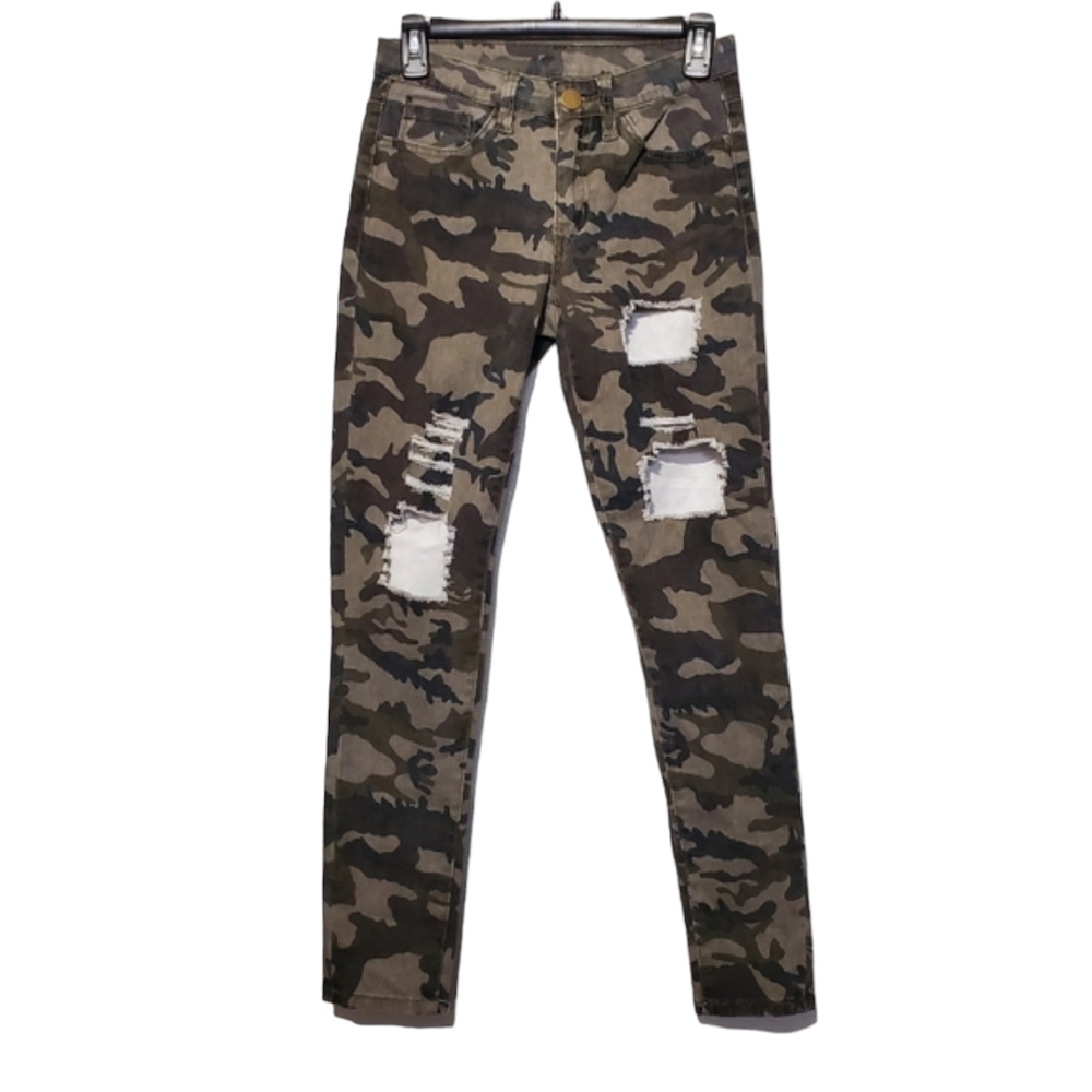 Windsor Skinny Jeans Womens Size Small Distressed Camo Pants